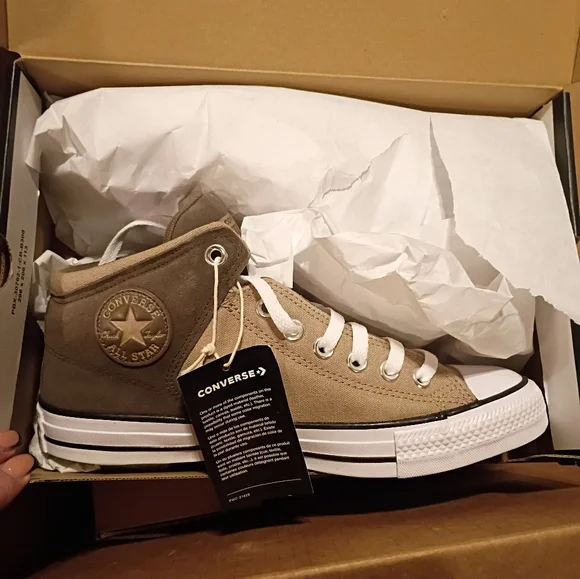 Converse Chuck Taylor Midrise Sneakers-Cargo/Truffle Sz 7.5 - Picture 8 of 11